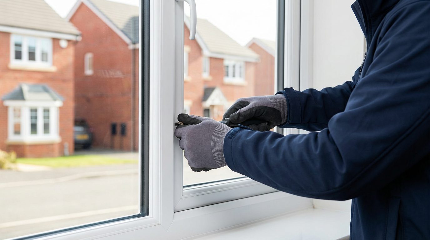 New uPVC window on a Teesside home looking out over the street
